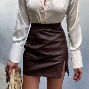 Runaway the label Faux mini skirt